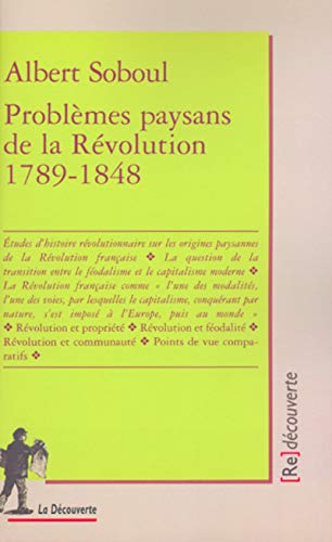 ProblÃ¨mes paysans de la rÃ©volution franÃ§aise (9782707134356) by Soboul, Albert