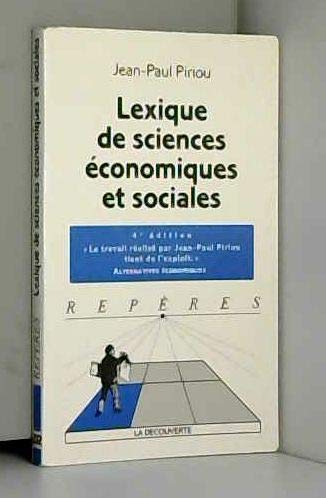 Imagen de archivo de LEXIQUE DE SCIENCES ECONOMIQUES ET SOCIALES a la venta por Ammareal