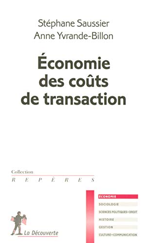 Beispielbild fr conomie des cots de transaction zum Verkauf von Ammareal