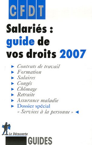 Beispielbild fr Salaris : guide de vos droits zum Verkauf von medimops