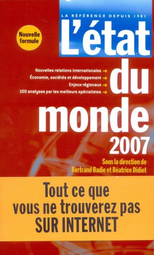 Imagen de archivo de L'ETAT DU MONDE 2007 a la venta por LiLi - La Libert des Livres