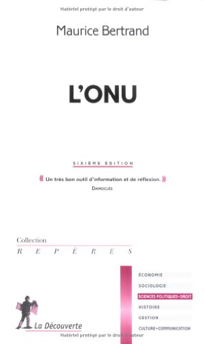 Beispielbild fr L'ONU (French Edition) zum Verkauf von Better World Books