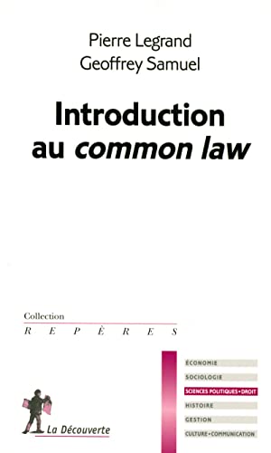 Beispielbild fr Introduction au common law zum Verkauf von Ammareal