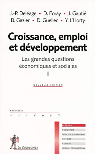 Imagen de archivo de Croissance, emploi et dveloppement (01) a la venta por Ammareal