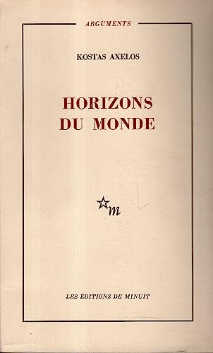 9782707300119: Horizons du monde (Arguments) (French Edition)