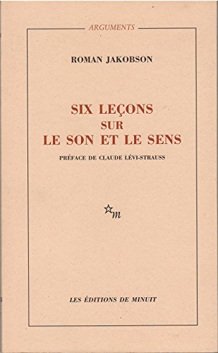 Beispielbild fr Six lecons sur le son et le sens (Arguments) (French Edition) zum Verkauf von HPB-Emerald