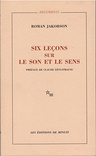 Imagen de archivo de Six lecons sur le son et le sens (Arguments) (French Edition) a la venta por HPB-Emerald