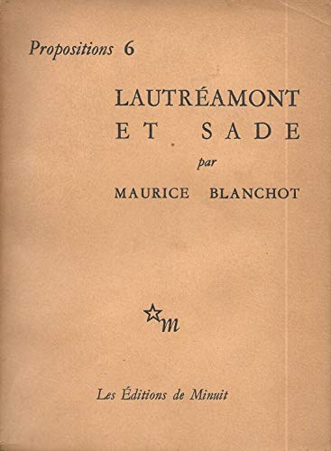 Imagen de archivo de Lautramont et Sade a la venta por Ammareal