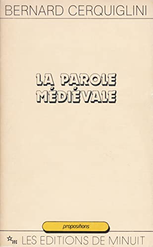 Stock image for La Parole mdivale for sale by Librairie A LA PAGE