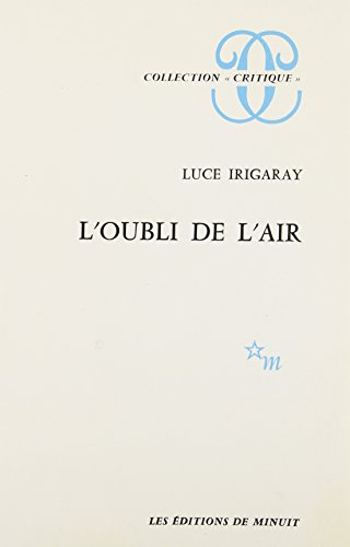 9782707306388: L'Oubli de l'air chez Martin Heidegger