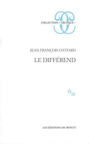 Le diffÃ©rend (9782707306616) by Lyotard, Jean-FranÃ§ois