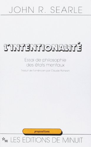 IntentionalitÃ© (0000) (9782707310316) by Searle, John Rogers