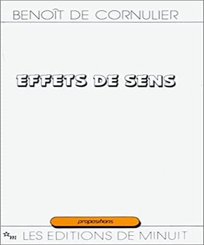 Beispielbild fr Effets de sens zum Verkauf von Gallix