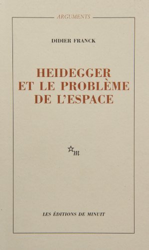 9782707310651: Heidegger et le problme de l'espace