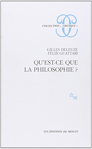 Imagen de archivo de Qu'est-ce que la philosophie? (Collection "Critique") (French Edition) a la venta por Better World Books