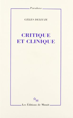 Beispielbild fr Critique et clinique zum Verkauf von Ammareal