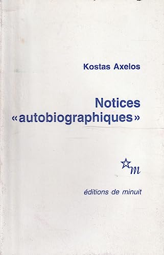 Beispielbild fr Notices Autobiographiques zum Verkauf von RECYCLIVRE