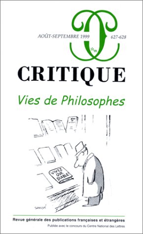 revue critique n.627 : vies de philosophes