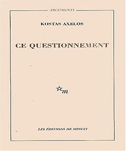 Beispielbild fr Ce Questionnement : Approche, loignement zum Verkauf von RECYCLIVRE