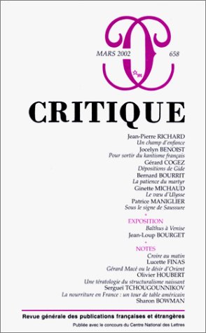 9782707317810: Critique, numro 658