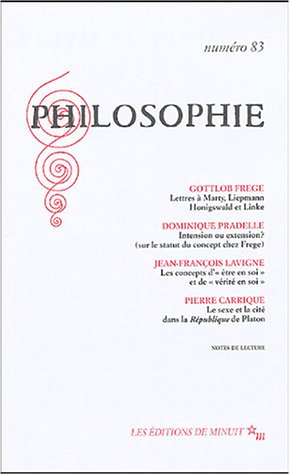 Beispielbild fr Philosophie, N 83, Septembre 200 : zum Verkauf von Revaluation Books