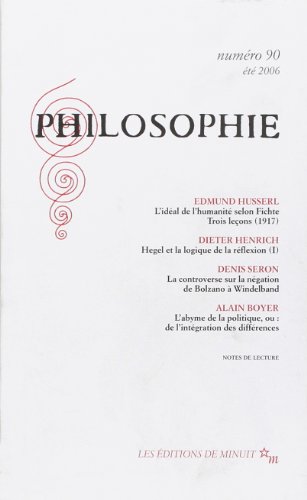Beispielbild fr Philosophie, N 90, Juin 2006 : zum Verkauf von Revaluation Books