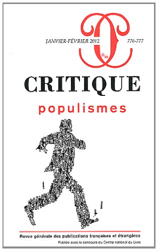 Beispielbild fr Critique, N 776-777, Janvier- : Populismes zum Verkauf von Ammareal