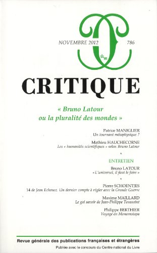 Revue critique 786 (9782707322647) by COLLECTIF