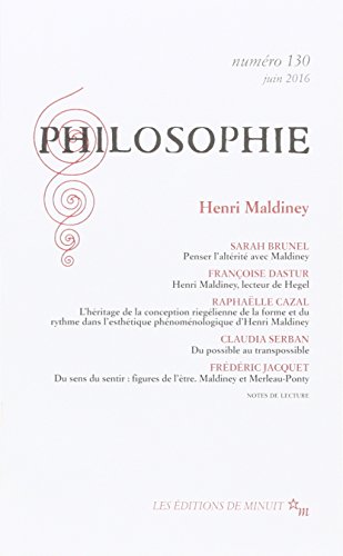 Beispielbild fr Philosophie, N 130, juin 2016 : Henri Maldiney zum Verkauf von Revaluation Books