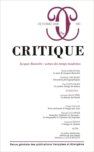 Imagen de archivo de Critique 881 (Revue Critique) a la venta por Bookmonger.Ltd