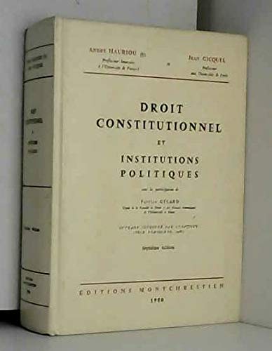 9782707602251: Droit constitutionnnel et institutions politiques