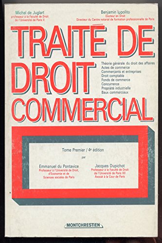 Stock image for Trait de droit de commerce, tome 1 for sale by medimops