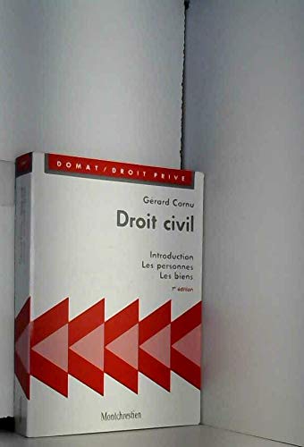Beispielbild fr Droit civil : Introduction, les personnes, les biens zum Verkauf von Ammareal