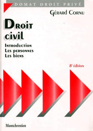 Beispielbild fr DROIT CIVIL. Introduction, Les personnes, Les biens, 8me dition zum Verkauf von medimops