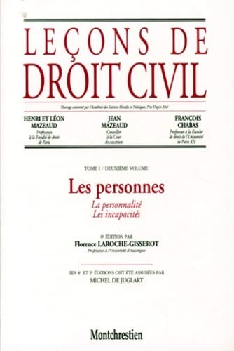 Imagen de archivo de Lecons droit civil 1 vol2. a la venta por Revaluation Books