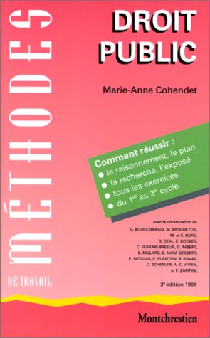 Beispielbild fr Mthodes de travail en droit public, 3e dition zum Verkauf von Ammareal