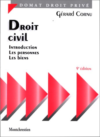 Stock image for Droit civil : Introduction - Les Personnes - Les Biens, 9e dition for sale by medimops