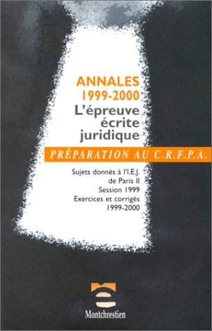 Beispielbild fr L'preuve crite juridique. Annales 1999-2000 (Crfpa) zum Verkauf von medimops