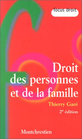 9782707612168: Droit Des Personnes Et De La Famille. 2eme Edition