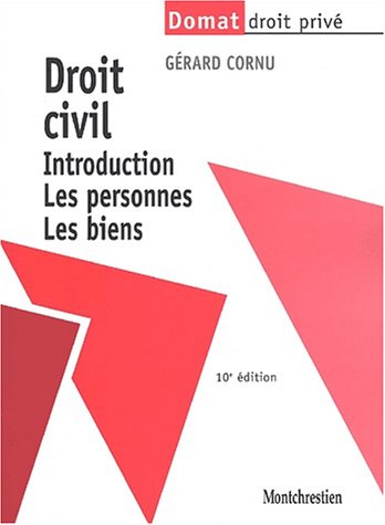 Beispielbild fr Droit civil. Introduction, Les personnes, Les biens, 10me dition zum Verkauf von Ammareal