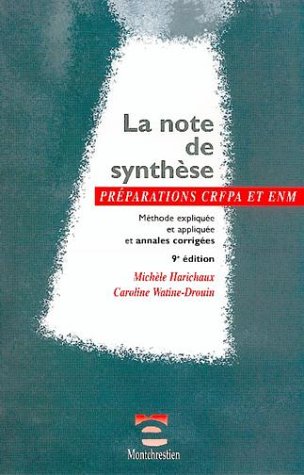 9782707613752: La note de synthse