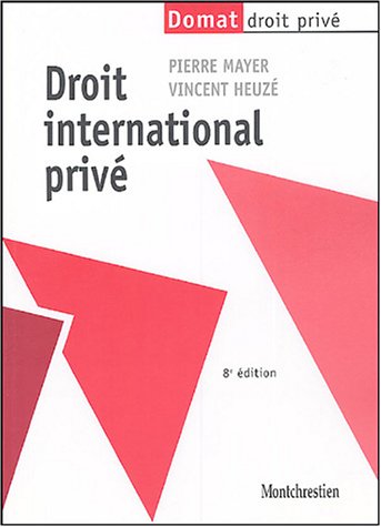 Beispielbild fr DROIT INTERNATIONAL PRIVE 8E zum Verkauf von LiLi - La Libert des Livres