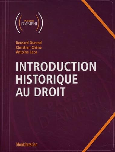 Beispielbild fr Introduction historique au droit zum Verkauf von Ammareal