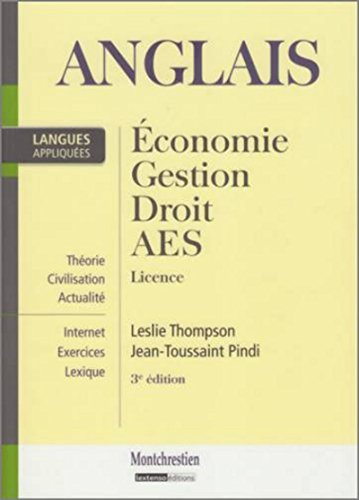 Imagen de archivo de Anglais Appliqu : Licence Economie, Gestion, Droit, AES a la venta por medimops