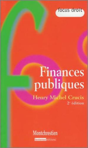 Stock image for finances publiques - 2me dition [Broch] Crucis h.-m. for sale by BIBLIO-NET