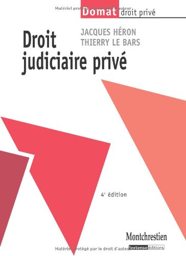 Stock image for Droit judiciaire priv Le Bars, Thierry et Hron, Jacques for sale by BIBLIO-NET