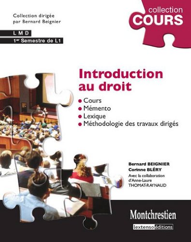 Beispielbild fr Introduction au droit : Cours et travaux dirigs premier semestre de L1 zum Verkauf von Ammareal