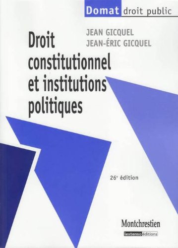 Stock image for Droit constitutionnel et institutions politiques for sale by Ammareal