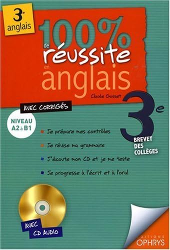 Beispielbild fr 100% de russite en anglais - 3me - avec CD Audio zum Verkauf von Ammareal