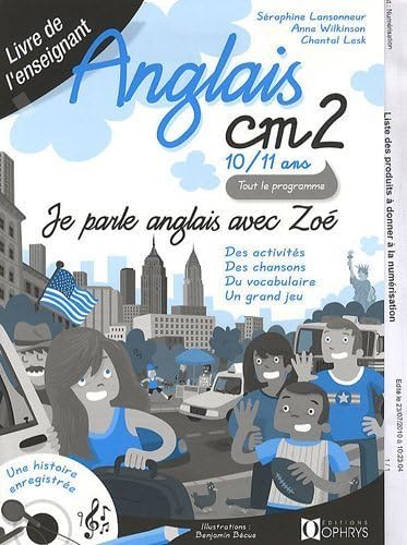 Stock image for Je parle anglais avec Zoe Anglais CM2 10-11 ans Livre du maitre for sale by Librairie La Canopee. Inc.